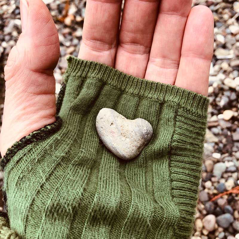 Highly Sensitive Person (HSP) image – heart rock in hand